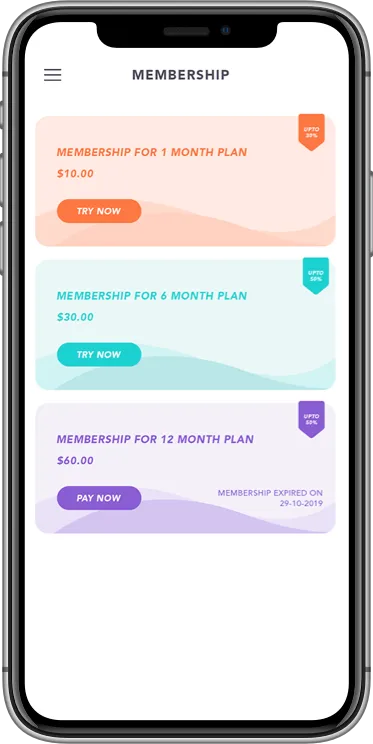 fitness membership and subscription plan