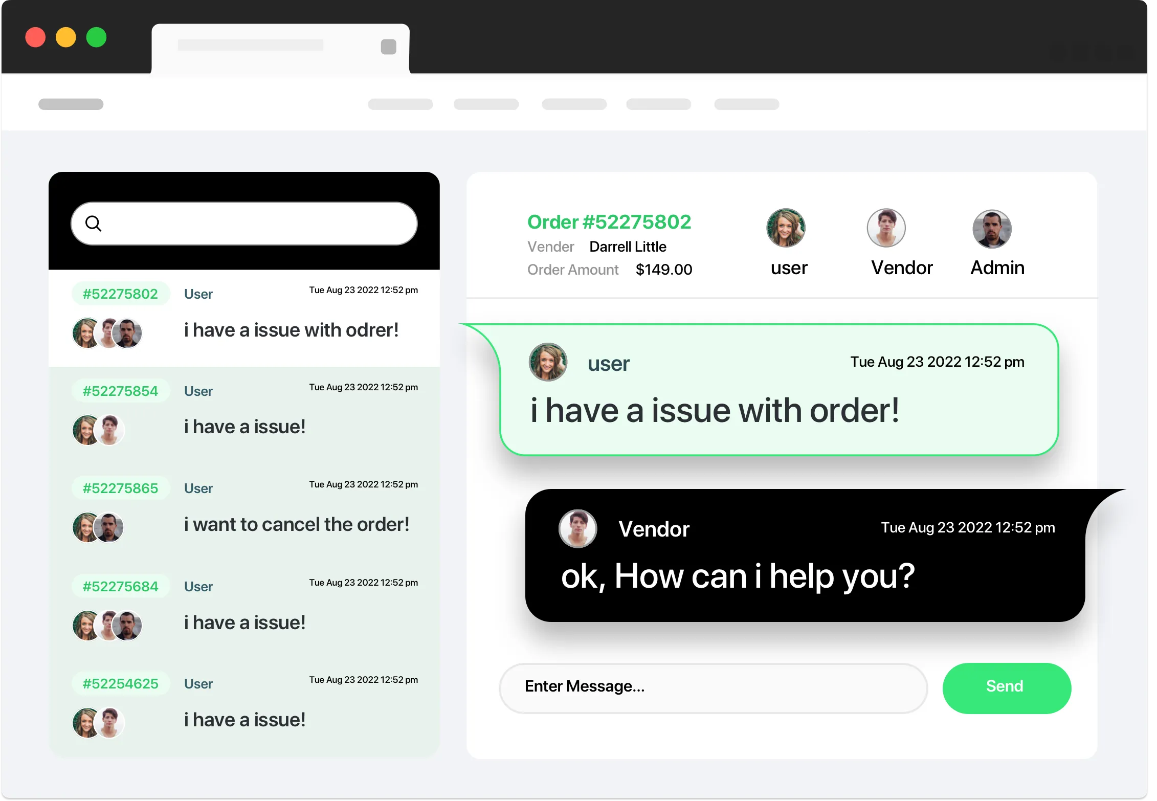 In-App Chat System