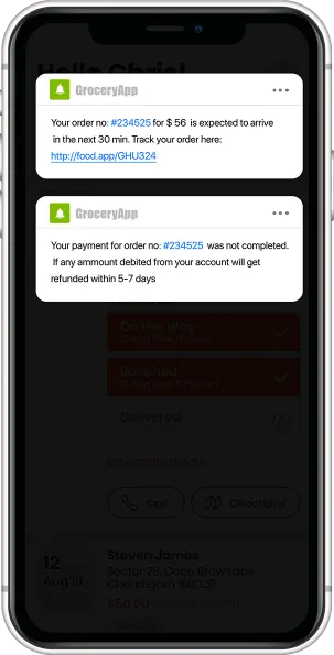 Grocery Mobile App Development Push Notifications Alerts