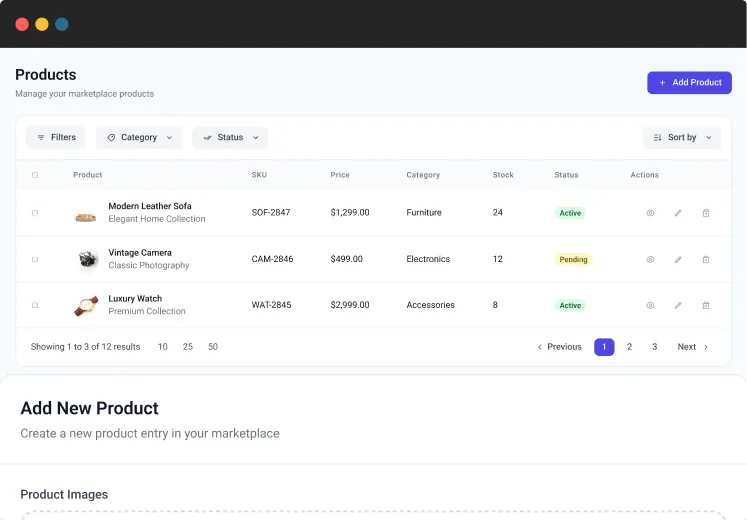 Upload and Manage Listings