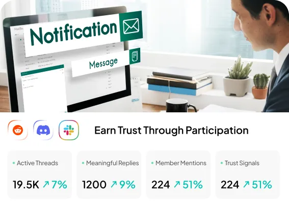 Communities (Reddit, Discord, Slack)