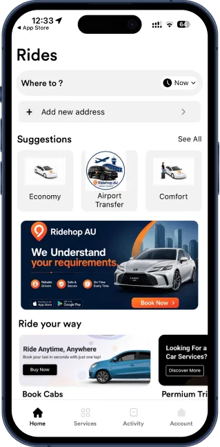 Portfolio App RideHop