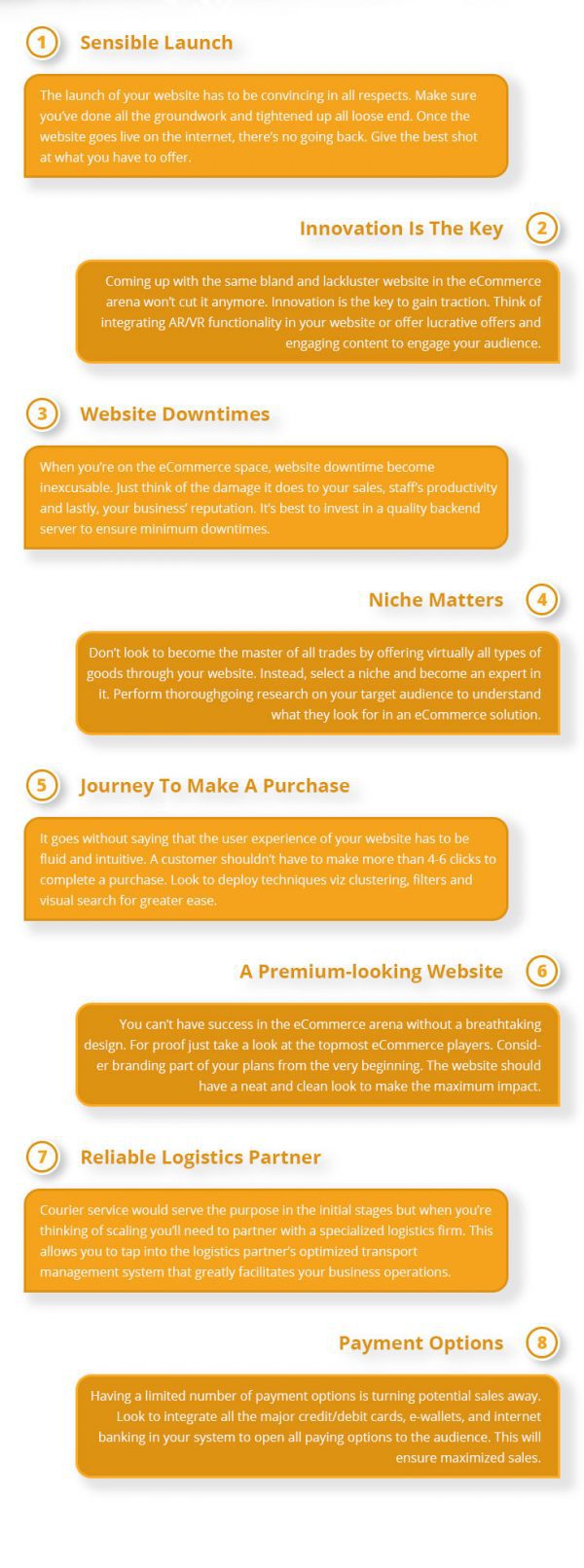 Infographic - 8 Tips To Build Successful eCommerce Websites