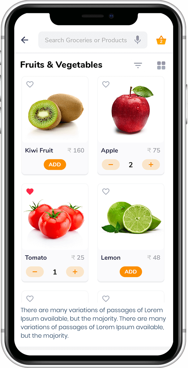 Grocery Delivery App Developer With Advance Search