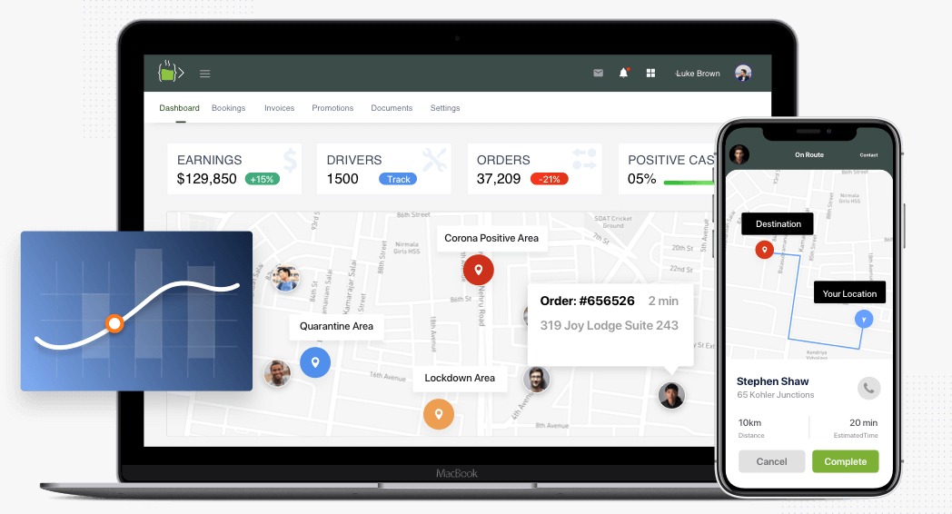 Launch pickup & delivery app