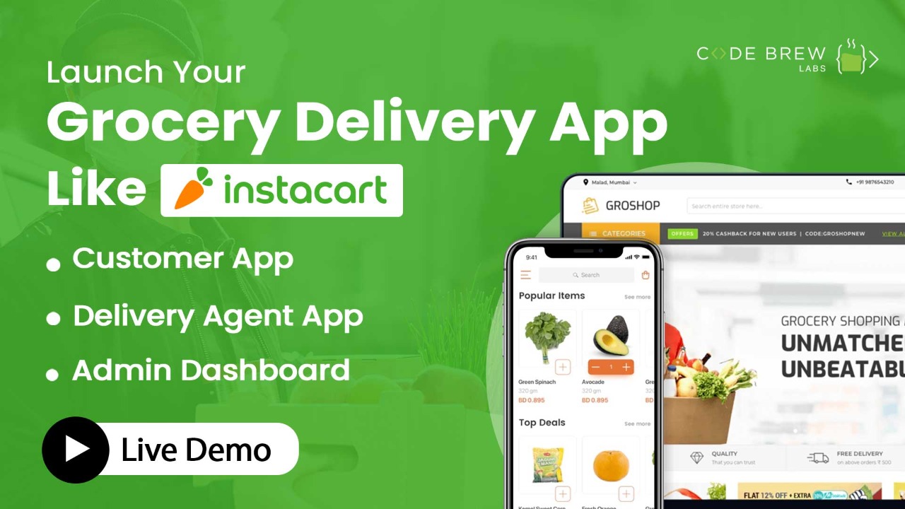 Instacart Clone – Live Demo