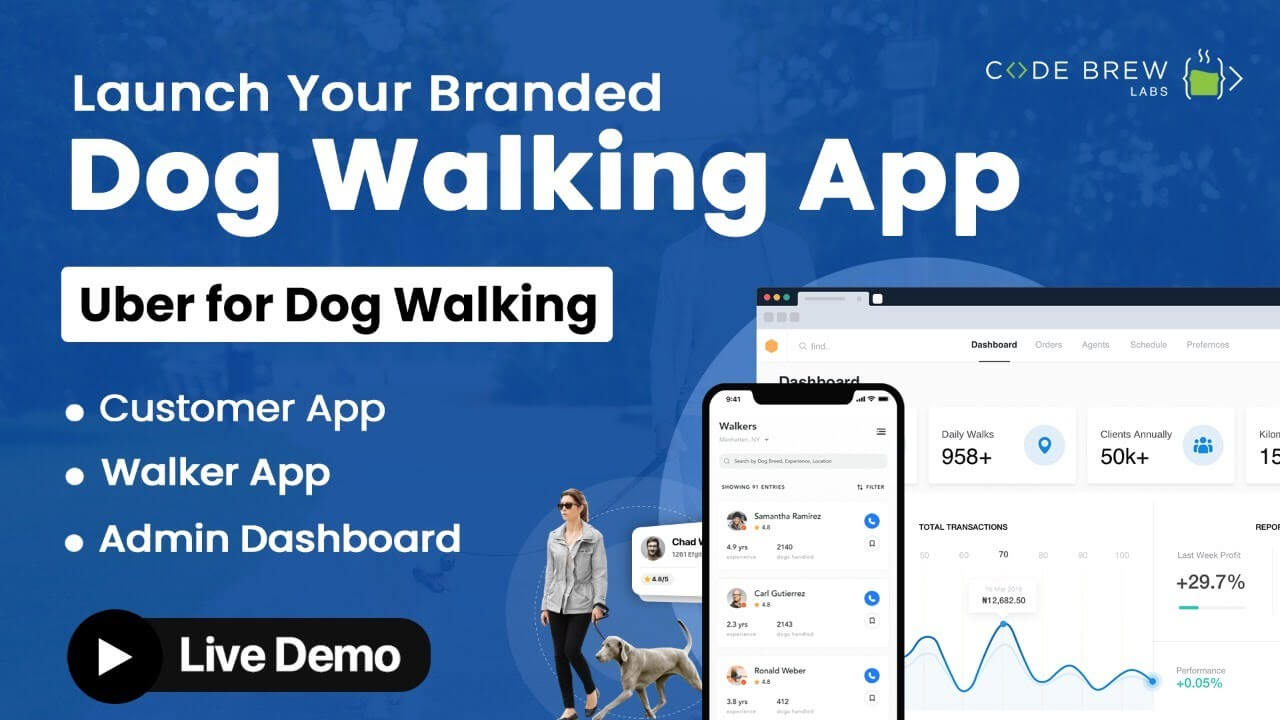 On Demand Dog Walking App