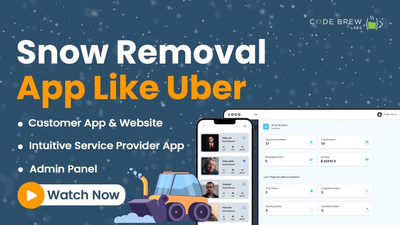 On Demand Snow Removal App Like Uber
