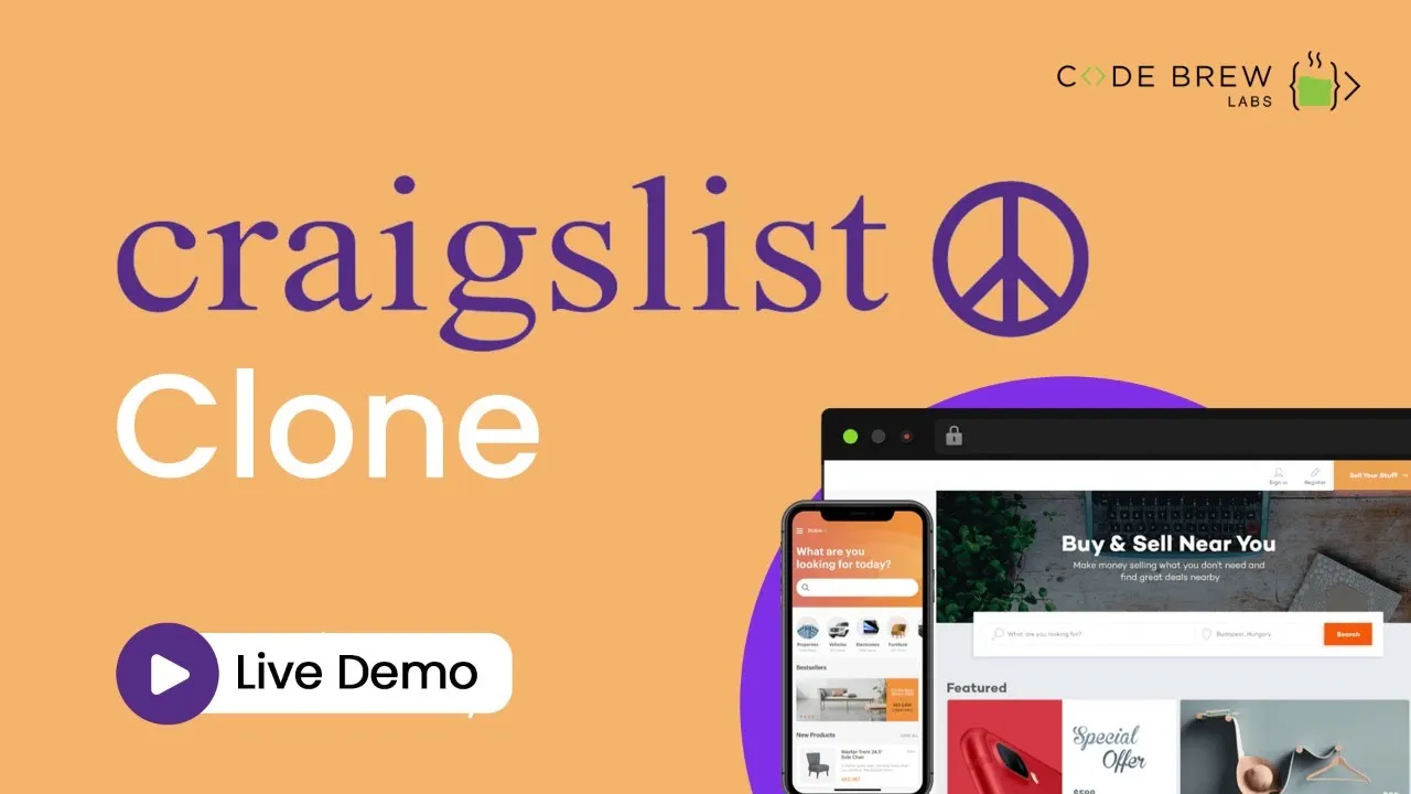 Build Classified Ads Listing- Craigslist DemoWebsite & App Like Craigslist