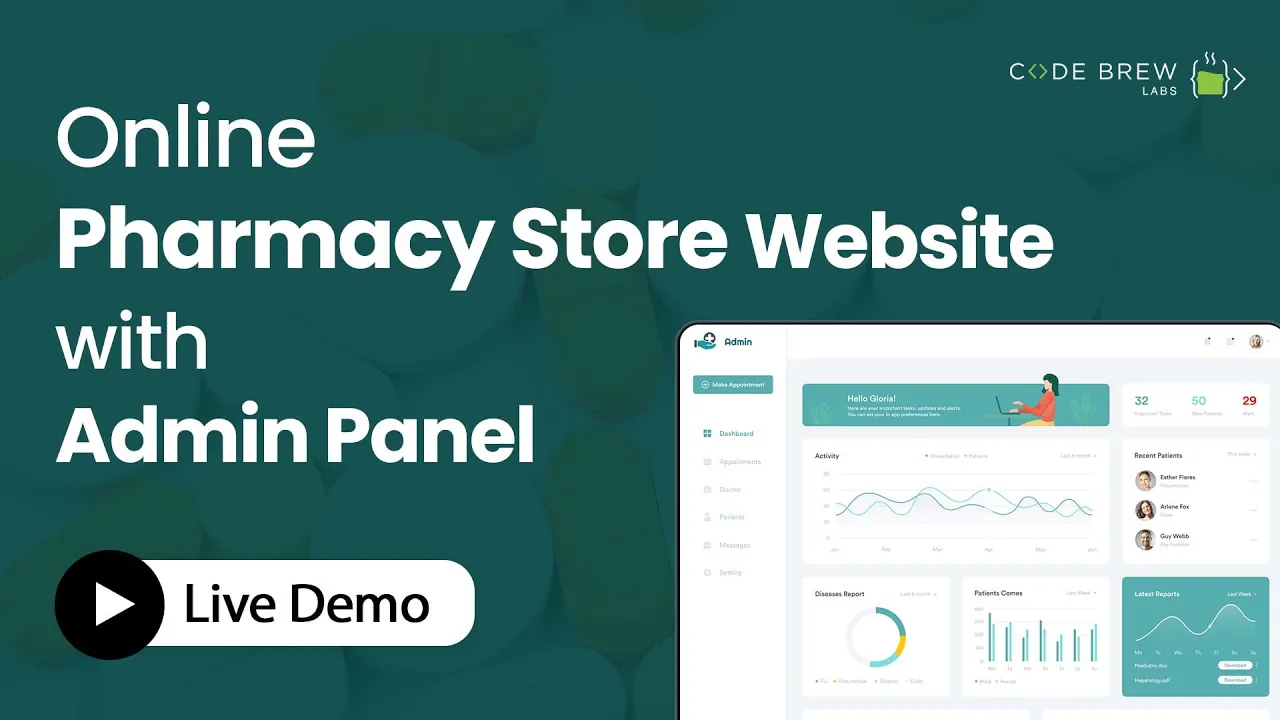Pharmacy Website Development | Live Demo