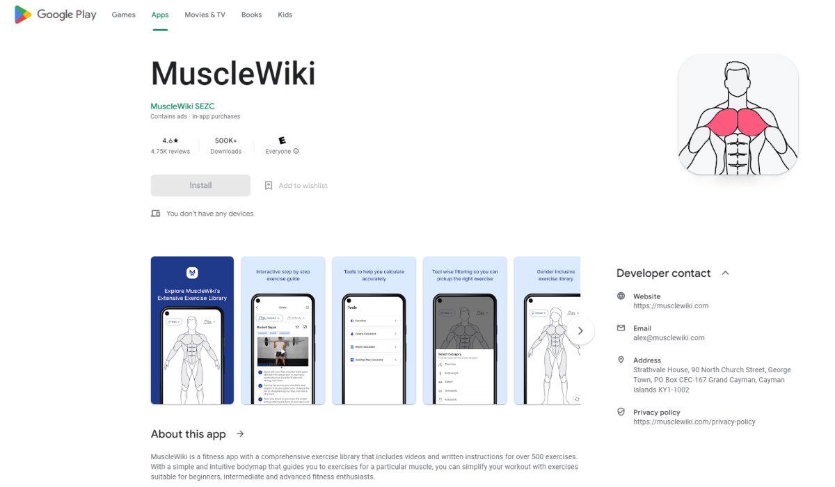 muscle wiki app