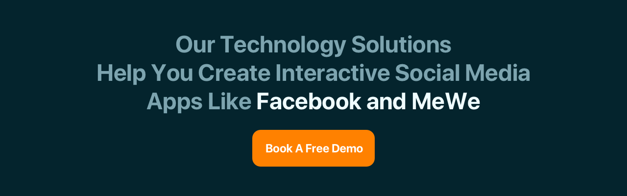 create interactive social media apps like facebook and mewe