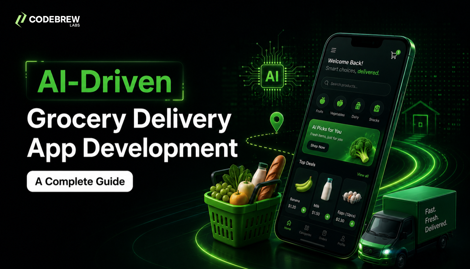 Grocery Delivery App Development: Complete Guide, Features, Cost & AI Integration